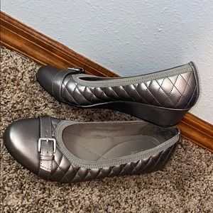 Silver dress shoes